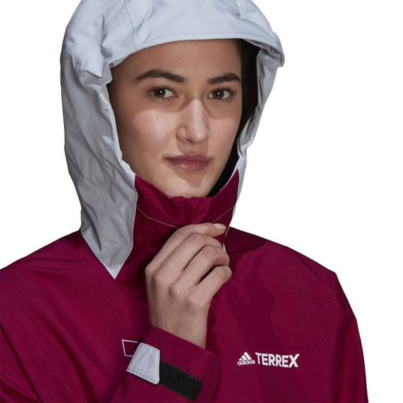 Adidas Terrex GORE-TEX Paclite Rain Jacket Hooded Cross-Training - Picture 10 of 16